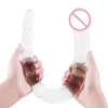 Dildos/Dongs Big Realistic Silicone Dildo Vagina Anal Double Ended Dong Penis G-Spot Simulation Soft Jelly Dildo Sex Toys for Women Lesbian 231130