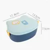 Учебные посуды наборы Bento Box Double Layer Coverment Good Sealing Microwable Kids Snack Lunch