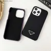 Mobiltelefonfodral Fashion Leather iPhone 14 13 12 11 Pro Max 14Pro 14Plus 14PROMAX 13PRO 13PROMAX BACK SCAL Ny Pure Color Anti-Fall Protection Mobile Case Q231130