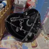 Abendtaschen Y2k Girls Love Heart Crossbody Goth Punk Kühltasche Damen Kette Schulter Metall Dekoration Damen Handtaschen Geldbörse