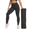 Active Pants High midje Leggings Fitness Yoga For Women Stretchy Gym Clothes Strukturerade Leggins Tryck upp Running Tights Sexiga sport