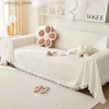 Housses de chaise canapé serviette couverture complète tissu ins crème vent coton fil canapé housse de coussin tissu couverture complète housse de canapé Q231130