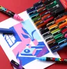 Markers UNI POSCA Markers Set 5M Package Acrylic Paint Pen Drawing Graffiti Advertise Assorted Color Art Supplies Plumones 231124