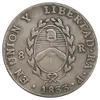 1827-1836 Cópia de moedas banhadas de prata Argentina