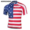 Män 2017 Cycling Jersey USA United States America Flag Bike Wear Tops National Team Summer Tops Kläder utomhus ridning racing228i