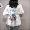 Plush Dolls 40cm Fluffy Unicorn Backpack Kawaii Kindergarten Children s Schoolbag Cute Princess Mini Plushie Bag Gifts For Friends 231129