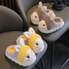 Slippers Children's Cotton Slippers Princess Shoes Warm Kids Winter Cute Rabbit Cartoon Furry Slippers Little Girl Soft Sole Baby Shoes 231130