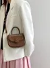 Abendtaschen Vintage Frauen Top-Griff Sattel Umhängetasche Mode Klappe Damen Kleine Messenger Einfarbig Weibliche Tote Handtaschen Geldbörse