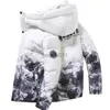 Men's Jackets Winter Couple Down Jacket Fashion Printed Down Jacket Hooded Graffiti Parka Winter Cold Warm 80% White Duck Down Jackets L231130