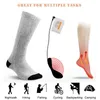 Spor çorapları 3 renk ısıtmalı sıcak ayak ayakları ısıtıcı elektrikli termal sox avcılık yürüyüş araçlarını güç bankası olmadan tutma
