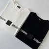 Wedone Fashion Brand Mirror Emblem Round Neck Short Sleeve Loose Summer Casual Tshirt for Men and Women Couples Youth