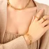 Instagram Hip Hop Design de mode en forme de U fer à cheval boucle collier à la mode et personnalisé Bracelet ensemble de bijoux