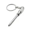 Keychains Creative Key Chain High Quality Alloy Mini Simulation Hammer Tong Tools Keychain ryggsäck Ring hängande Fashion Pendant