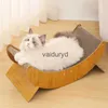 Cat Furniture Scratchers Wooden Scratcher Bed Moon Shape Scratch Board Protector Climbing Claw Scraper Protect Carpets and Sofavaiduryd