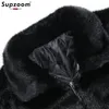 Men's Down Parkas Supzoom Arrival Top Fashion Winter Warm Flowing Gold Mink Imitation Sheep Sheared Fur Zipper Solid Hooded Jacket 231129