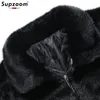 Herren Daunenparkas Supzoom Arrival Top Fashion Winter Warm Fließendes Gold Nerz Nachahmung Schafgeschorenes Fell Reißverschluss Feste Kapuzenjacke 231129