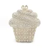 Borse da sera Moda donna accessori dessert diamanti pochette di lusso grandi cupcake gelati borse in cristallo borse da sposa per feste 231129