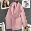 Abiti da donna blazer primaverili di colore a colore solido primaverili eleganti giacca casual coreana moda di lusso cappotti giunti da ufficio abiti da donna 231129