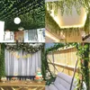 Dekorative Blumen, 2 m, künstliche Pflanze, grüne Seide, Efeublatt-Girlande, Wandbehang, Ranke, Hausgarten, Hochzeit, Party, Dekoration, DIY, gefälschter Kranz, Rattan