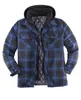 Men's Jackets Mens Winter Jacket High Quality Thick Cotton Plaid Long Sleeved Loose Hooded Coats Mens Lined Flannel Shirt Jackets Men Clothing 231129