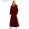 Men's Robes Lovers Winter Thick Warm Flannel Bathrobe Men Extra Long Kimono Bath Robe Women Soft As Silk Dressing Gown for Mens Night Robes L231130