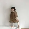 معطف لأسفل 2023 ربيع وخريف كوريا الجنوبية للأطفال يرتدون الفتيات الفتيات السميكة القطن العصري منتصف الطول 231130