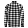 Men's Casual Shirts Retro Checkerboard Male Black And White Plaid Shirt Long Sleeve Cool Funny Blouses Spring Graphic Top Plus Size