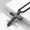 Pendant Necklaces 316L Stainless Steel Praying Hands Cross Necklace For Men Religion Christian Simple Jewelry Box Chain Male Gift