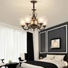 Chandeliers Vintage Chandelier For Living Room Center Light Ceiling Retro Villa Multi-Head Pendant Lamp