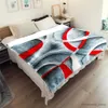 Blankets Swaddling Flannel Blanket Gray Black Red White Swirls Throw Blanket for Sofa Bedroom Couch Travelling All Season Air Conditioning Blankets R231130