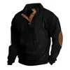 Men's Hoodies 2023 Autumn European 5XL Casual Stand Collar Long Sleeve Pit Corduroy Hoodie Loose Type