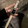 IWATCHシリーズ41mm 45mm 38 40mmメタル飾る女性リストストラップのためのLuxury Leather Bracelet Band for Apple Watch949mmストラップ