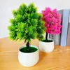 Dekorativa blommor Diy Plastic Artificial Flower for Home Waterproof Plant Pot Craft Small Tree Fake Potted