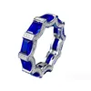 2024 Choucong Brand Wedding Rings Luxury Jewelry Real 100% 925 Sterling Silver Blue Sapphire Moissanite Diamond Party Promise Women Joint Ring Gift Never Fade