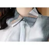 Damesblouses Shirts Elegante zijden blouse Dames Lange mouw Vintage Topstijl Mode Herfst Casual print Shirtyolq