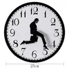 Horloges murales Ministère de Silly Walk Salon moderne Nouveauté Horloge Comédien Décor à la maison Drôle Marche Silencieux Quartz