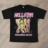 Hellstar Magliette da uomo Maglietta da uomo di alta qualità Camicie firmate per uomo Abiti estivi Moda Coppie T-shirt in cotone T-shirt casual da donna a maniche corte Whi a2PM Z ZLF9