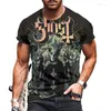 T-shirts pour hommes T-shirts Ghost Band 3d Print Streetwear Men Femmes Hip Hop Fashion Surdimension