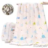 Blankets Swaddling Baby blanket 100% cotton 4 layers newborn swaddle blanket cartoon high-density breathable children's blanket R231130