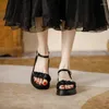 Sandálias Tamanho 32-40 Plataforma feminina para 2023 Custas de verão Sapatos abertos