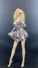 Scene Wear Outfit Bar Dance Costume Prom Party Dresses Sparkly Silver Sequin Kort klänning Kvinnor Birthday Celebrate Mirror