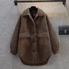 Giacche da donna Autunno Inverno Abbigliamento Giacca in finto cashmere Cappotto Caldo Taglie forti Lana di agnello Pelliccia da donna all'ingrosso