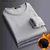 Intimo termico da uomo T-shirt invernale Pullover Autunno Abbigliamento Fondo termico caldo termo sottile addensato Sle Base in pile Top lunghi Uomo T-shirt intimo L231130