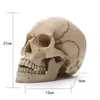 Decorative Objects Figurines 1 1 Human Head Skull Statue for Home Decor Resin Figurines Halloween Decoration Sculpture Teaching Sketch Model Crafts 231129