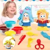 Clay Dough Modeling Kids Play Creative 3D Educational Toys Plasticine Tool Kit DIY Design Hairstylist Model For Children 231129