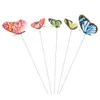 Decoratieve bloemen 5 -stks Lawn Patio Garden Stakes Decor Bloembed Fake Butterflies voor tuinhuis