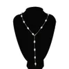 Gothic Baroque Pearl Pendant Necklace A Long Silver Necklace At The Top Of A Large Lady's Wedding Column G1213284m