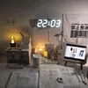 Skrivbordsklockor smarta 3D digitala väckarklocka väggklockor heminredning ledd digital skrivbordsklocka med temperaturdatum Nordic Lar3083