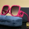 2023 Bayan Tasarımcılar Güneş Gözlüğü Turuncu Hediye Kutusu Moda Marka Güneş Gözlüğü Yedek Lensler Cazibe Kadın Erkekler Unisex Model Seyahat