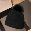 Czapka czapki/czaszki czapki zima Kobiety Angora Knit Beanie Prawdziwa futrzana pompom jesień ciepłe narciarstwo akcesoria do sportu na zewnątrz Q231130